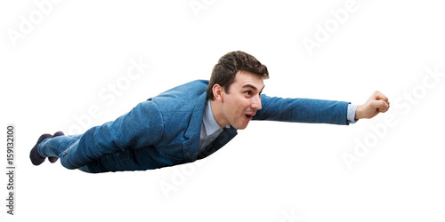 Fotografia, Obraz Businessman flying like a superhero
