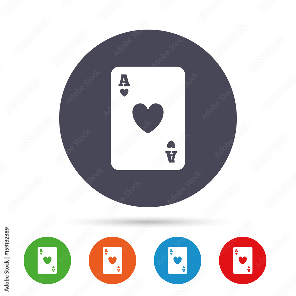 Casino sign icon. Playing card symbol. Casino sign icon. Playing card symbol.