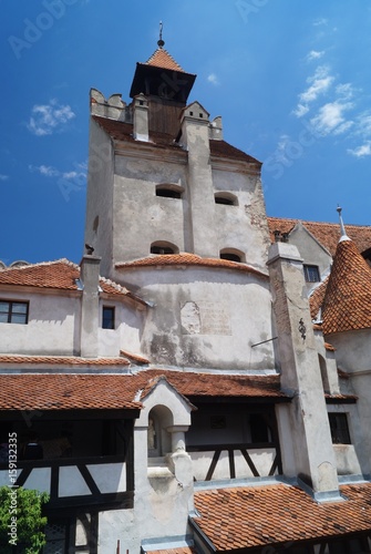 Detail of the Bran Castle, also know as Dracula's Castle, Brasov, Transylvania, Romania