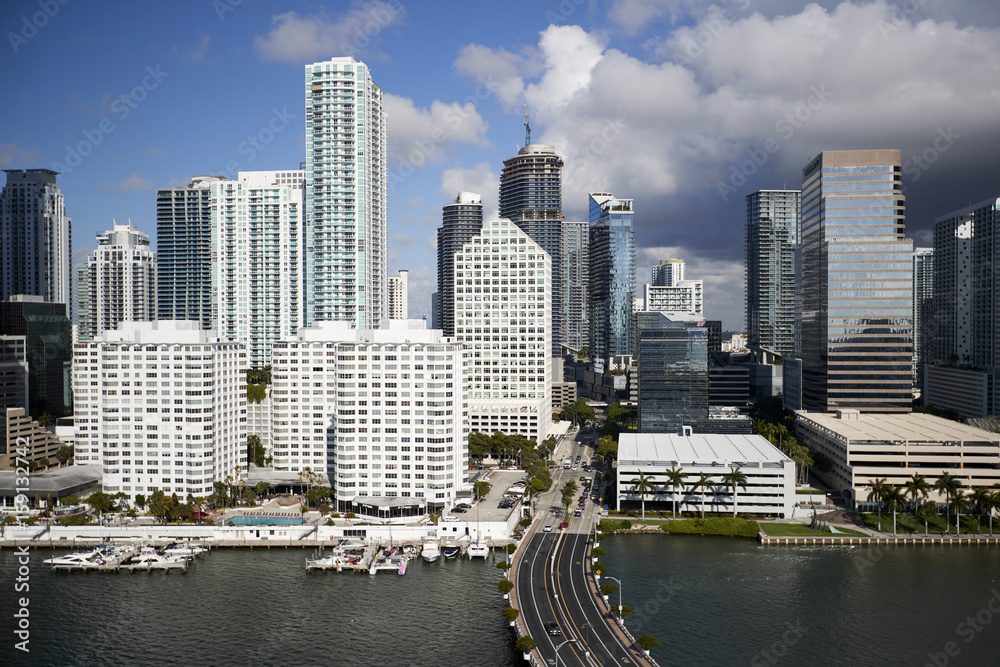Naklejka premium Brickell - Miami - Florida