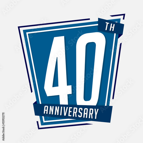 40 years anniversary design template. Vector and illustration.