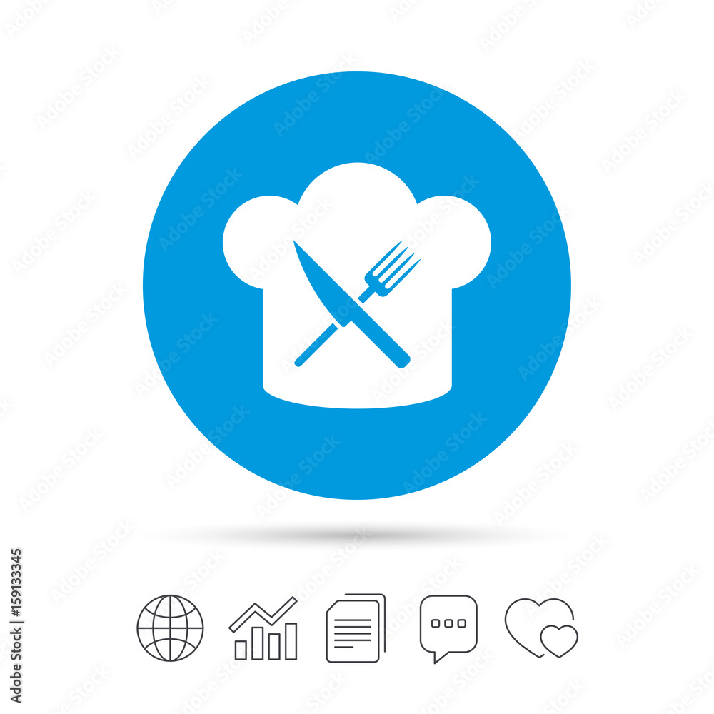 Chef hat sign icon. Cooking symbol. Chef hat sign icon. Cooking symbol.