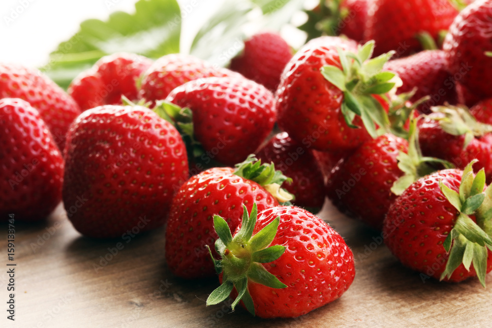 freshly harvested strawberries - healthy lifestyle fruit concept