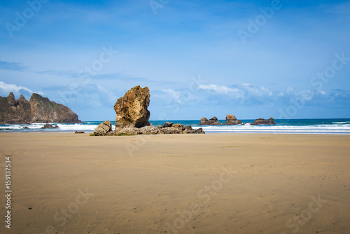 Idyllic coast in Asturias on a day in spring in Spain © Claudia Prommegger