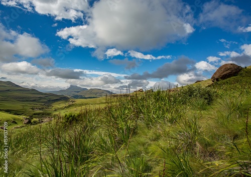 Rock formations of the Drakensberge at the Mkhomazi Wilderness area