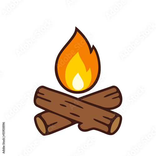 Campfire vector icon