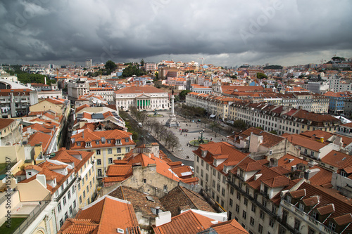 Lisbona dall'alto, piazza del Rossio