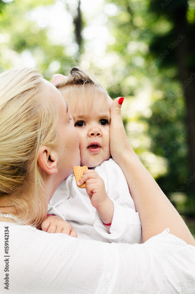 mother loves the baby in nature mother loves the baby in nature