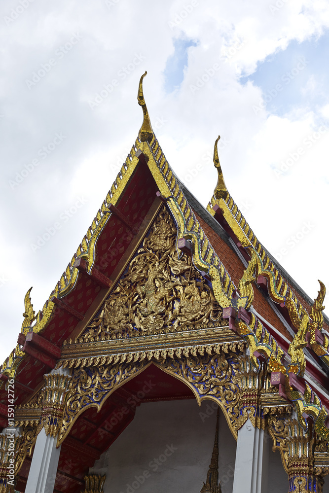 Naklejka premium Roofs of Wat Pho, Bangkok