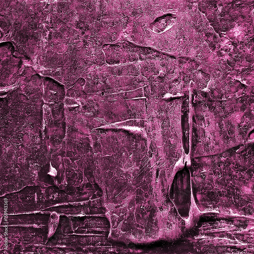 Abstract old сrimson or pink painted acrylic or oil paints texture background photo