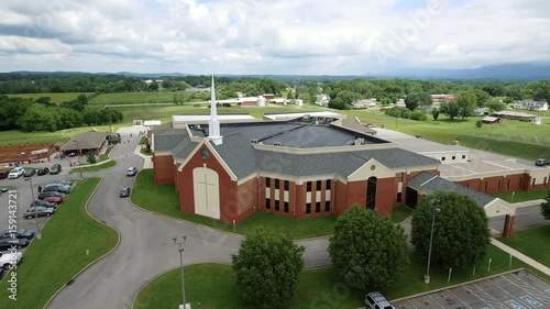 Wallpaper Mural Aerial shot of the church 4k Torontodigital.ca