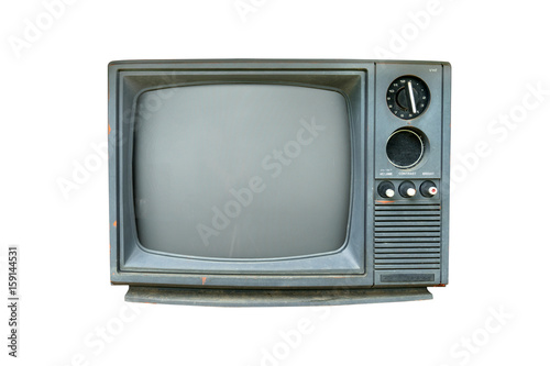 Retro television - Old vintage TV isolate on white, retro technology.