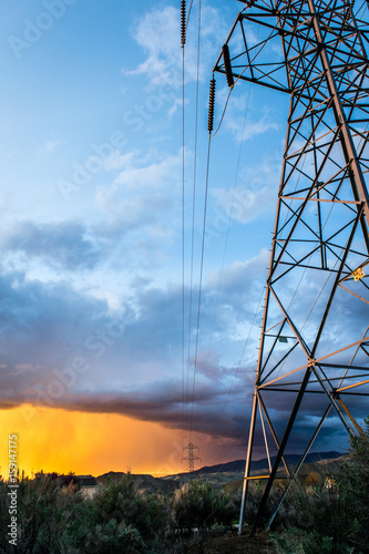 Transmission Line Near Downtown Boise
