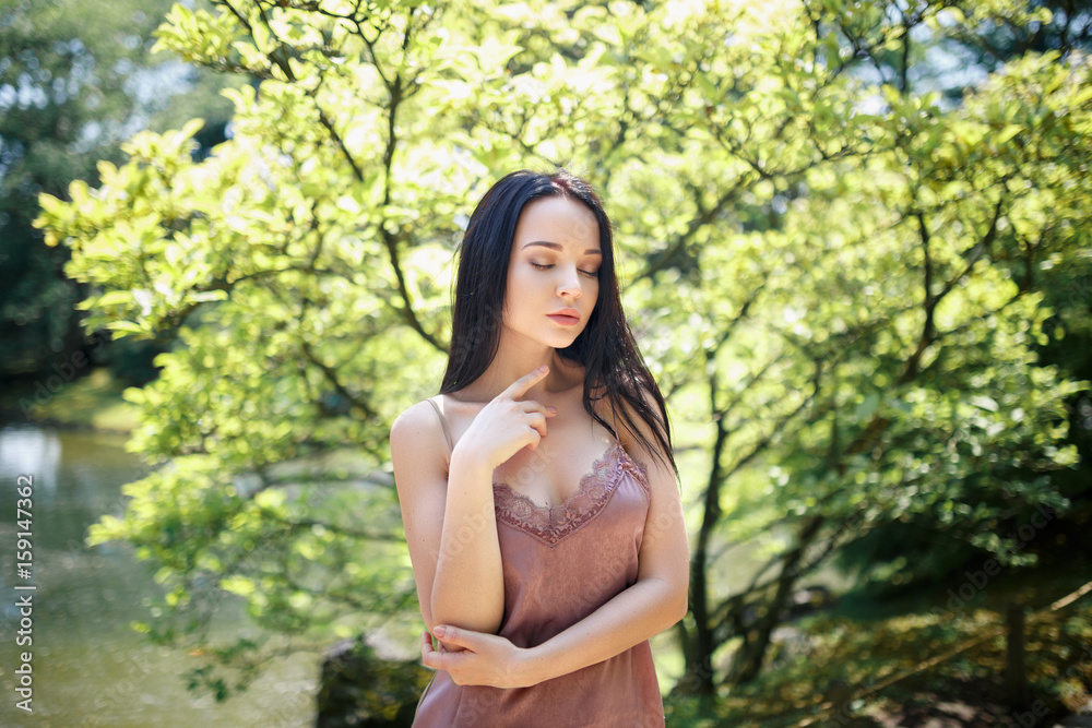 Perfect girl in a short sexy dress outside Perfect girl in a short sexy dress outside