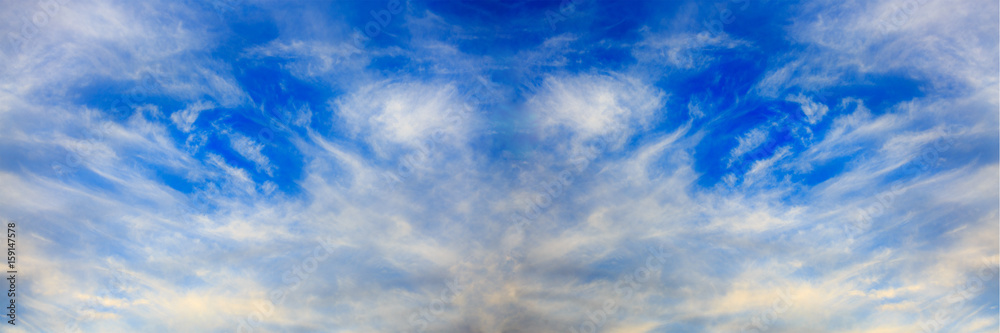 Obraz premium Wide panorama of clouds at sky