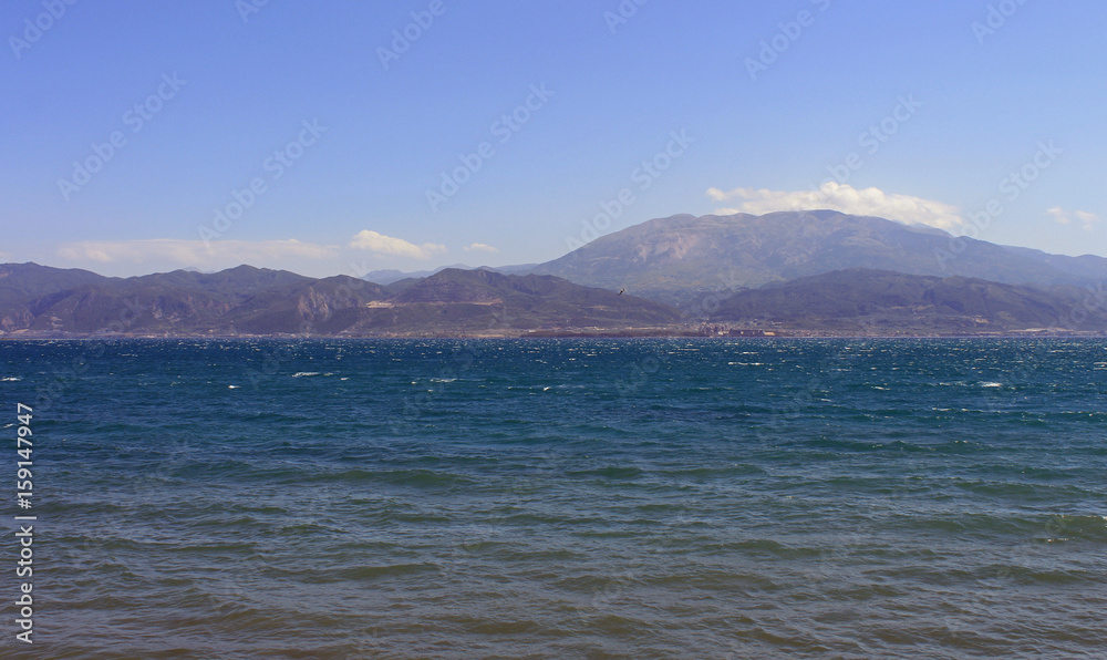 Grèce, paysage du Golfe de Corinthe