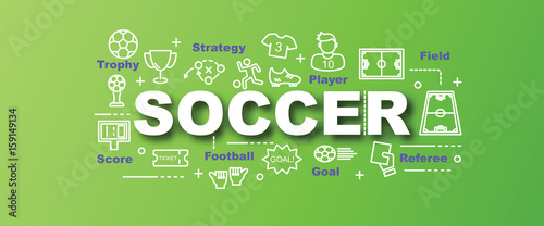 soccer vector trendy banner