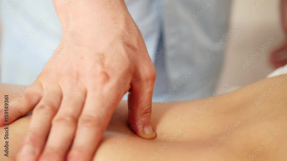 Massage parlor. Male hand close-up Massage parlor. Male hand close-up
