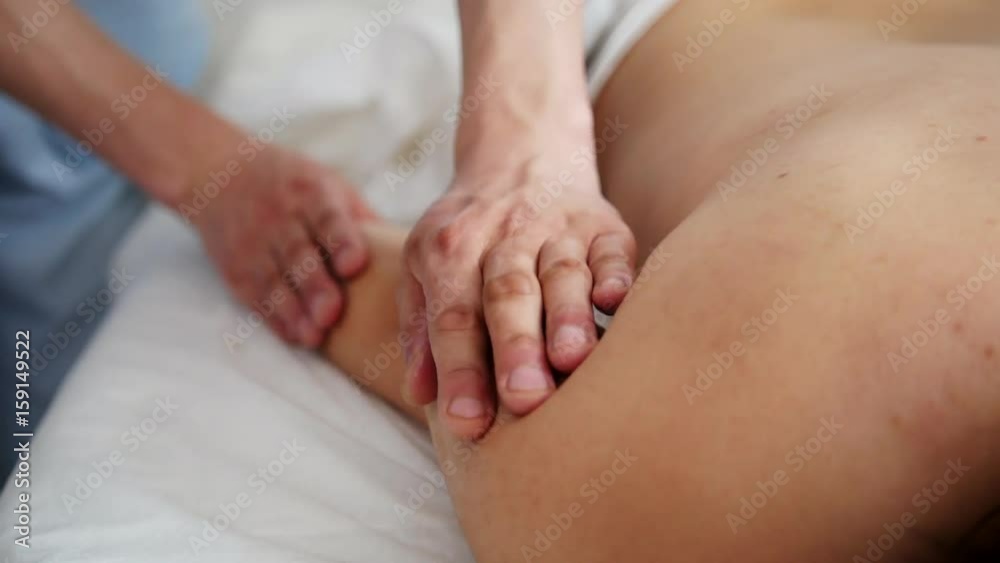 Spa. The hands of the massage therapist make a massage on the arm Spa. The hands of the massage therapist make a massage on the arm