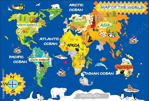 Kids cartoon world MAP
