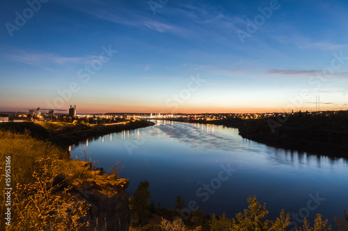City Lights Over the Missouri River
