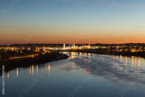 City Lights Over the Missouri River