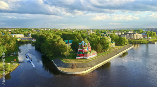 The Uglich Kremlin is a historical and architectural complex in the historic center of Uglich located on the right bank of the Volga river photo