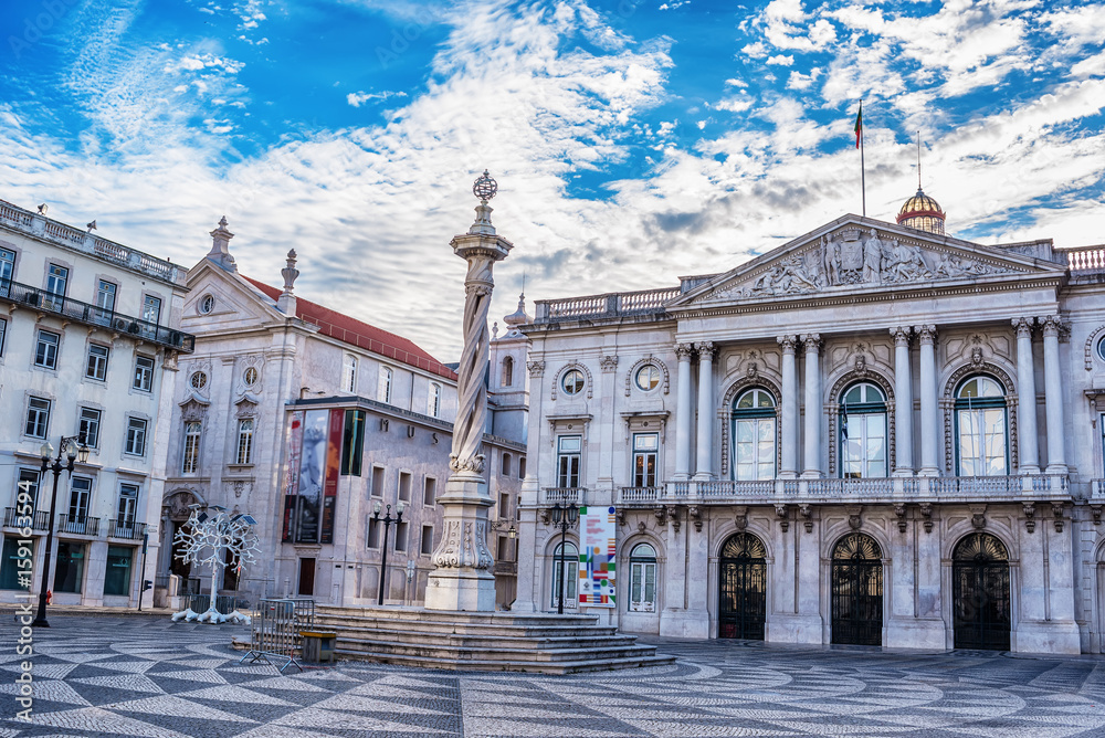 Lisbon, Portugal: the Town Hall, Pacos do Concelho de Liaboa at sunrise 
