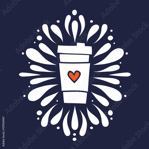 Smoothie shake cup hand drawn doodle vector illustration