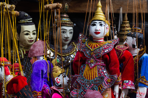Puppets, souvenir shop, Bagan, Myanmar