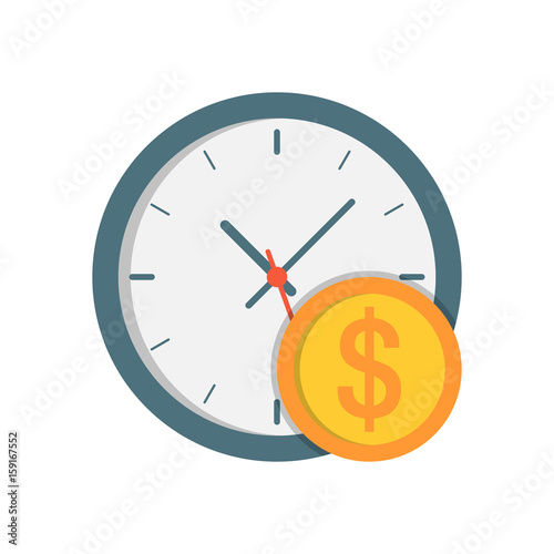 Clock with coin icon