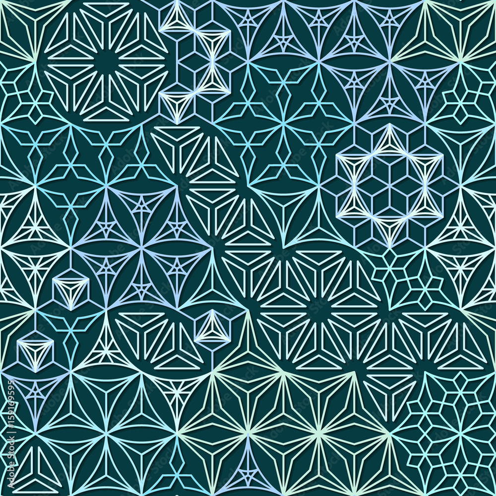 Polygon line and seamless background. Polygon line and seamless background.