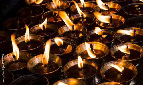 abstract background of the burning oil lamps
