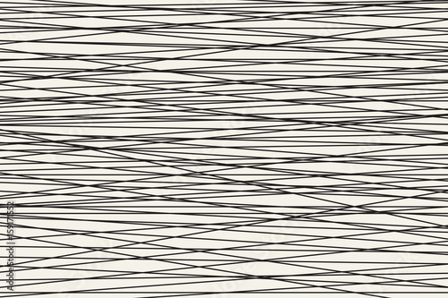Black and white Abstract horizontal striped pattern. Vector