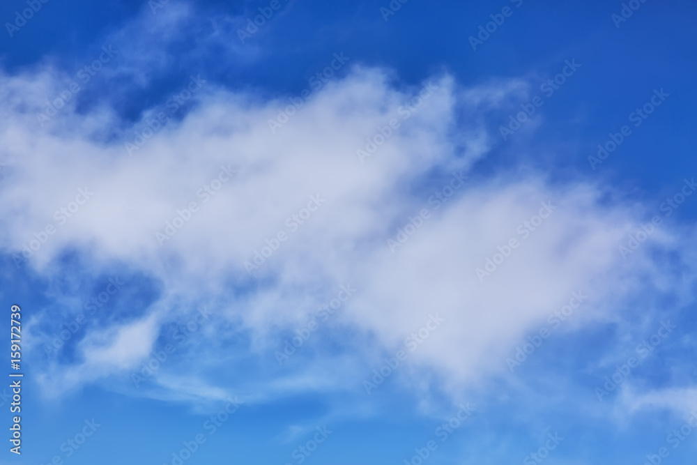 Blue sky with clouds close up image as a background