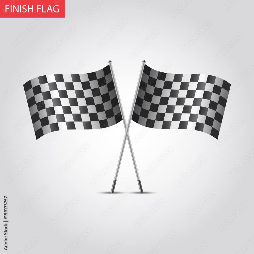 Fototapeta premium Start and finish flags