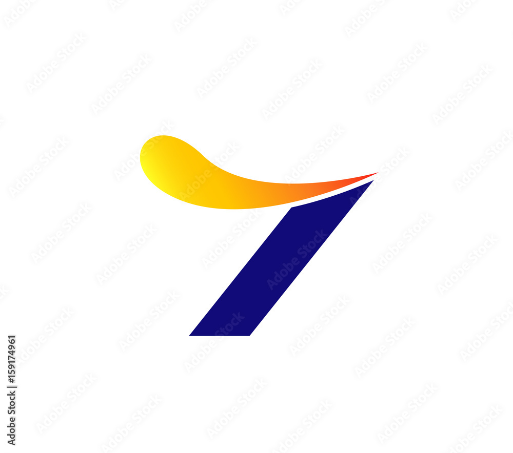 Number seven 7 logo icon template elements
Number seven 7 logo icon template elements