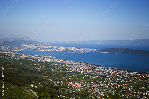 Dalmatia - view from Kozjak mountain above Kastela, Croatia