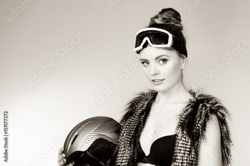 Woman wearing sexy winter sport outfit © Voyagerix