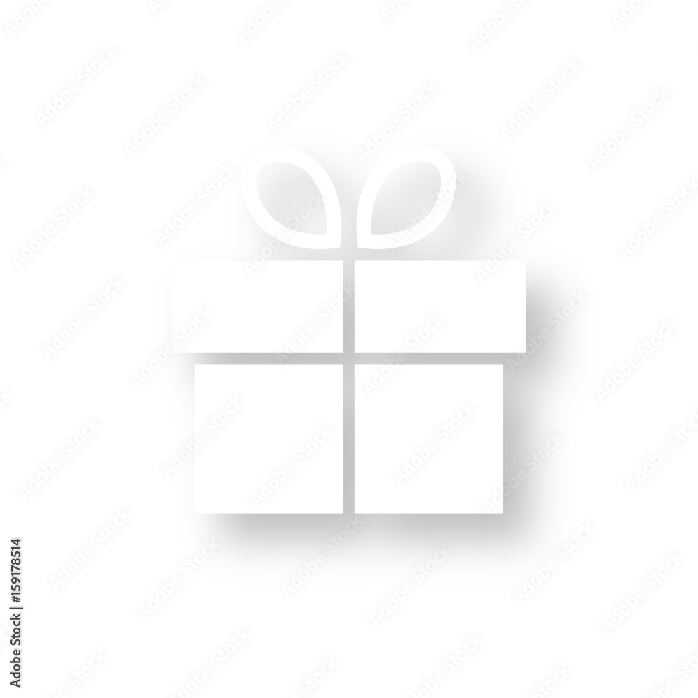 Icon mit Schatten - Geschenk mit Schleife Icon mit Schatten - Geschenk mit Schleife
