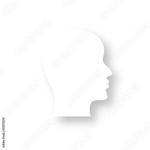 Icon mit Schatten - Kopf Profil