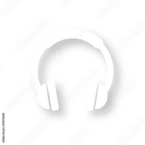 Icon mit Schatten - Kopfhörer