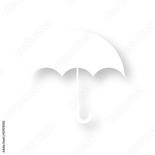 Icon mit Schatten - Regenschirm