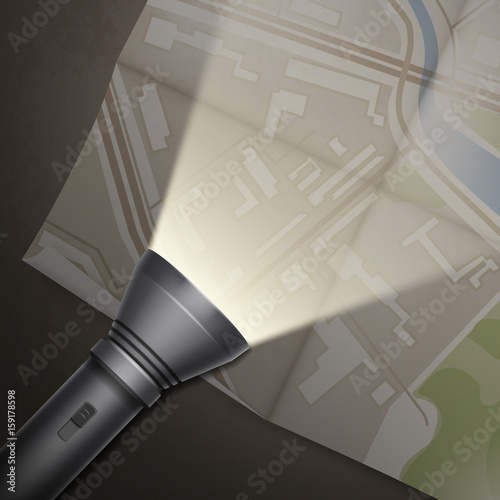 Turned on flashlight