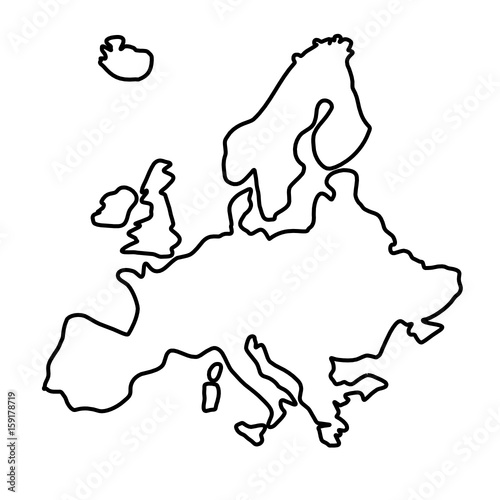 Mapa Europy - kontury