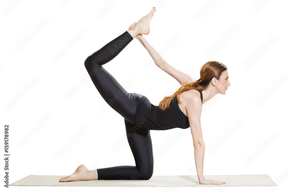 Woman Doing Yoga In Standing Half Bow Pose Or Utthita Ardha Dhanurasana Pose  Stock Photo - Download Image Now - iStock