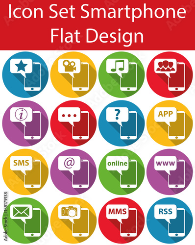 Flat Design Icon Set Smartphone I