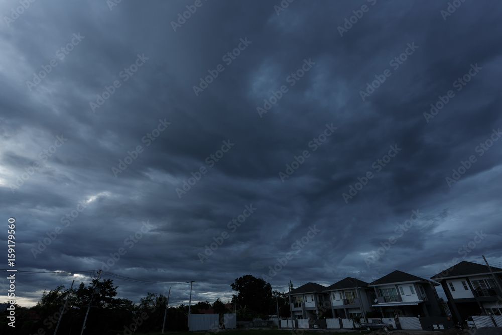 dramatic moody dark storm cloud sky used image for a bad day background