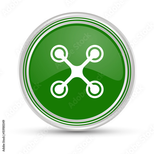 Grüner Button - Drohne - Quadrocopter