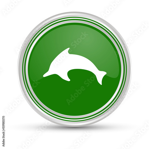 Grüner Button - Delfin